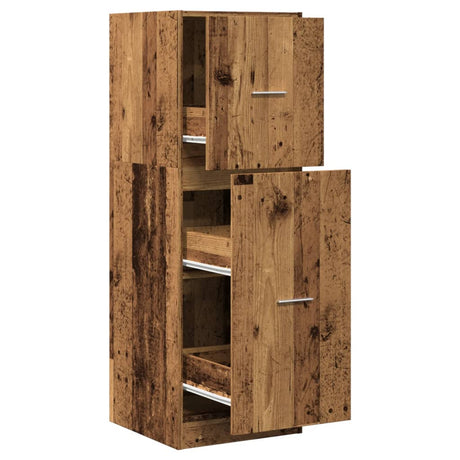 Vidaxl apothekerskast 40x41x118 cm bewerkt hout oud houtkleurig