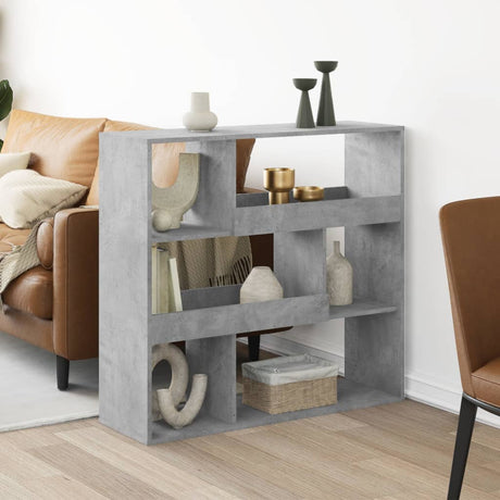 Vidaxl kamerscherm 100x33x94,5 cm bewerkt hout betongrijs