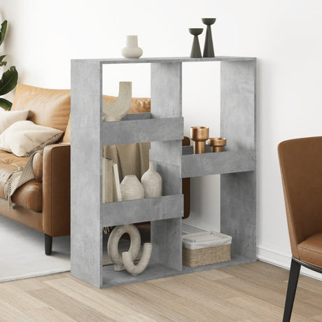 Vidaxl kamerscherm 100x33x115 cm bewerkt hout betongrijs