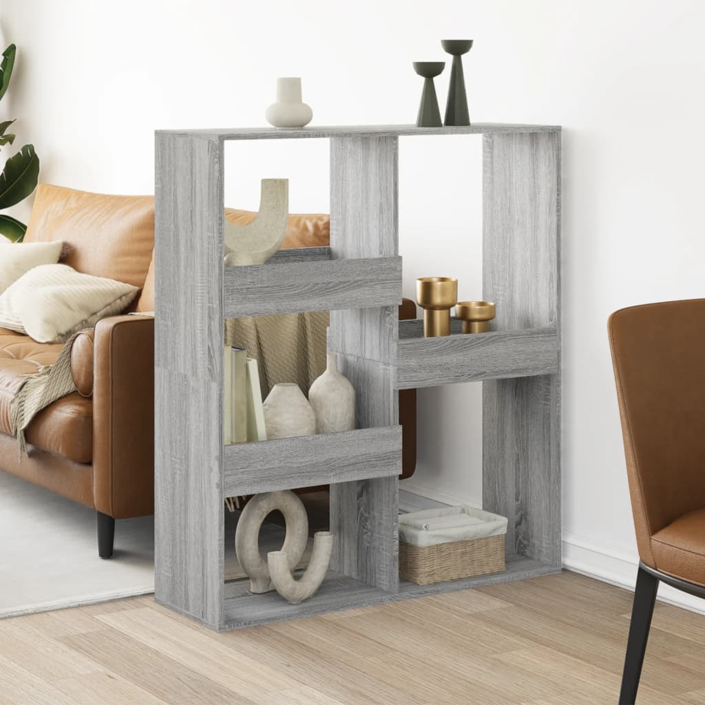 Vidaxl kamerscherm 100x33x115 cm bewerkt hout grijs sonoma eikenkleur