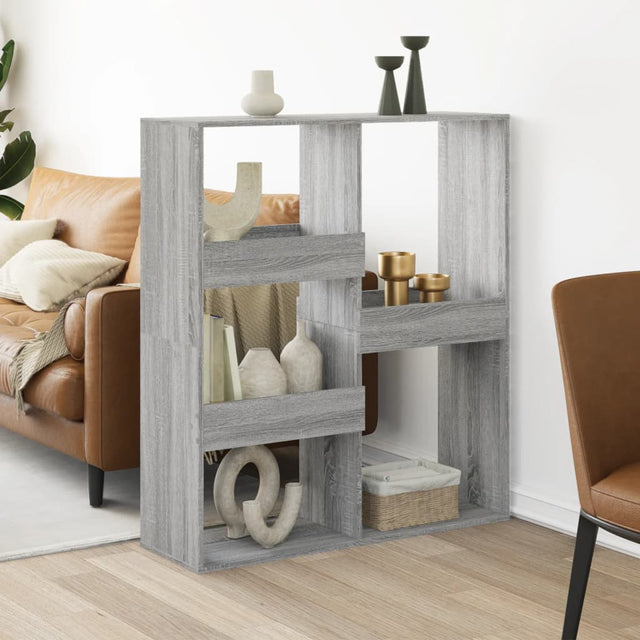 Vidaxl kamerscherm 100x33x115 cm bewerkt hout grijs sonoma eikenkleur