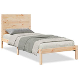 Vidaxl bedframe extra lang zonder matras massief hout 90x220 cm