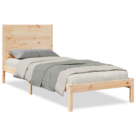 Vidaxl bedframe extra lang zonder matras massief hout 90x220 cm