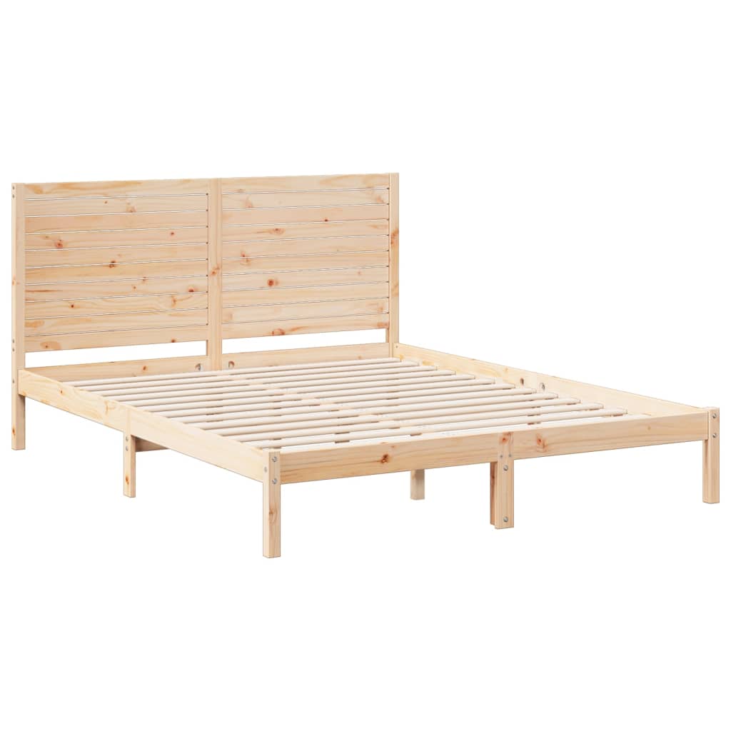 Vidaxl bedframe extra lang zonder matras massief hout 140x210 cm