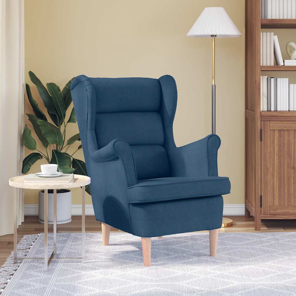 Vidaxl fauteuil 74x84x100 cm stof blauw