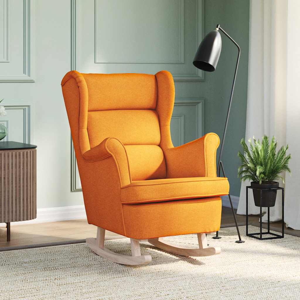 Vidaxl schommelstoel 74x90x102 cm stof donkergeel