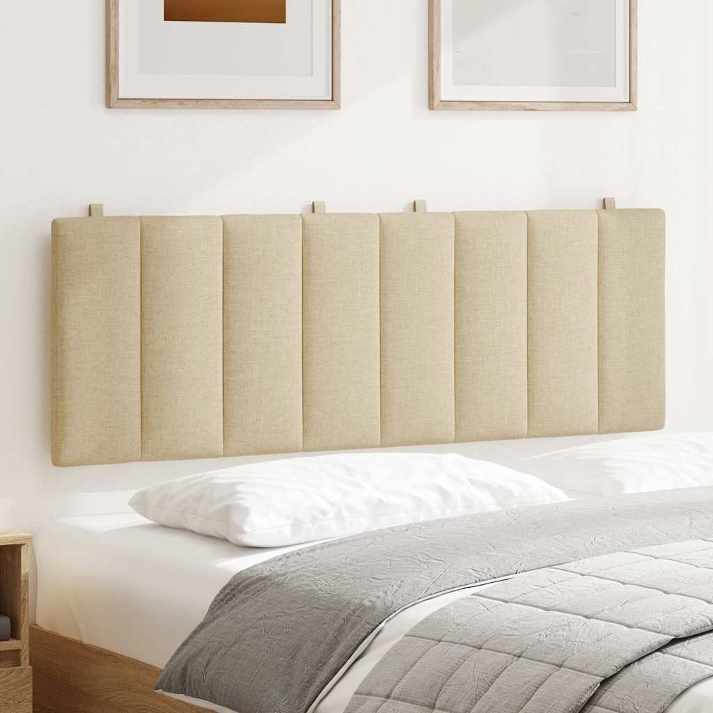 Vidaxl hoofdbordkussen hanko 120 cm stof crèmekleurig