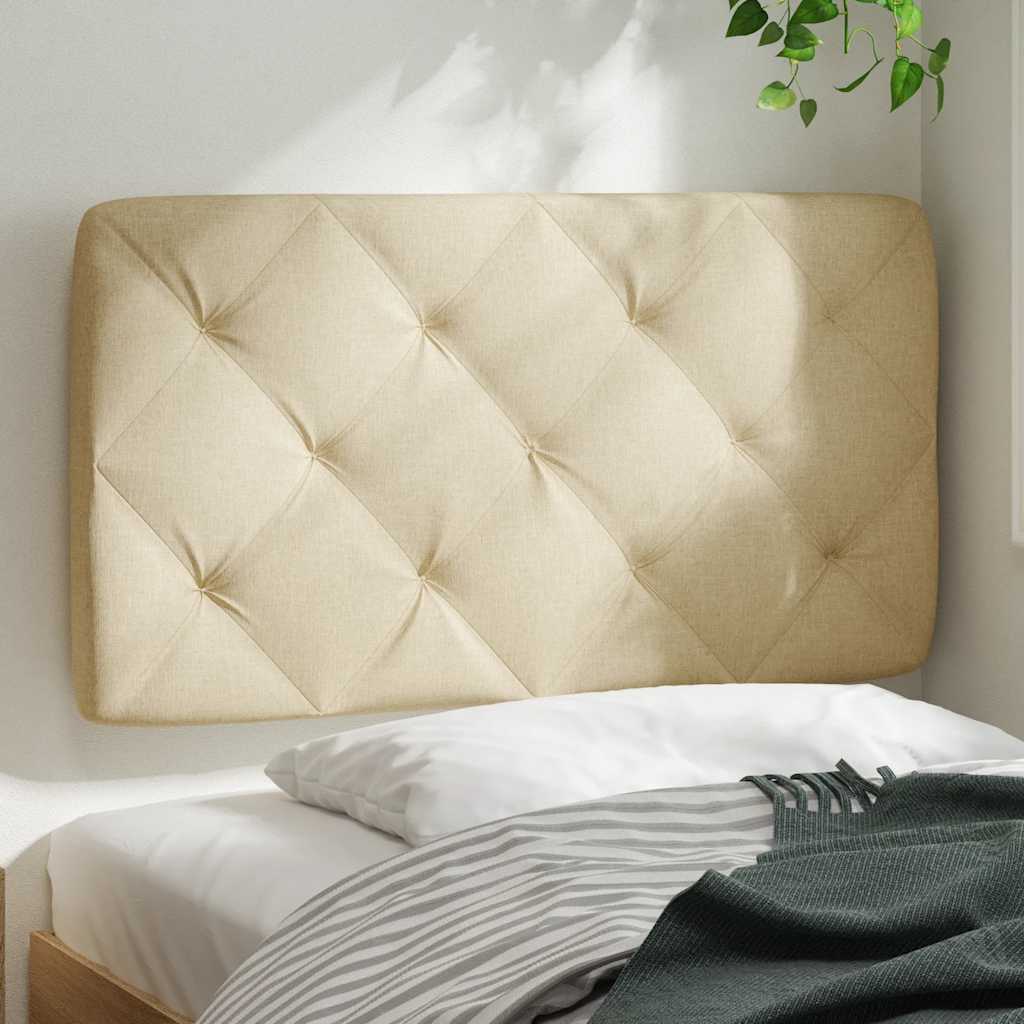 Vidaxl hoofdbordkussen 90 cm stof crèmekleurig