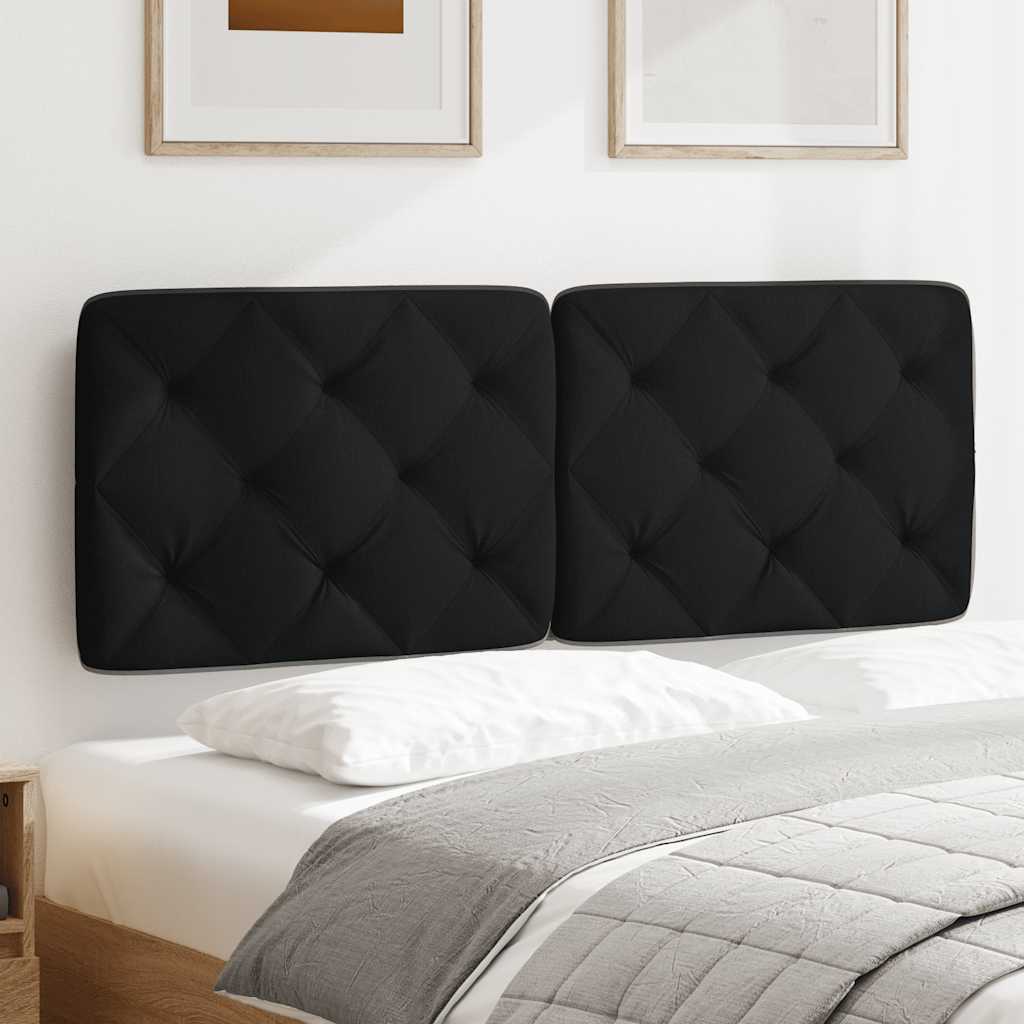 Vidaxl hoofdbordkussen 120 cm stof zwart