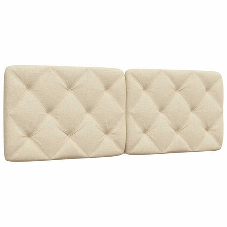 Vidaxl hoofdbordkussen 140 cm stof crèmekleurig