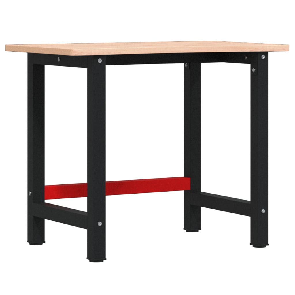 Vidaxl Workbench 100X (55-60) x81.5 cm de madera de haya sólida