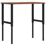Vidaxl werkbank rechthoek 100x60x(71,5-98) cm eikenhout donkerbruin