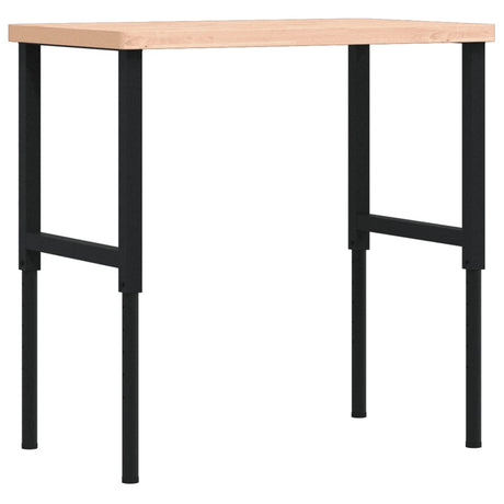 Vidaxl werkbank rechthoekig 100x60x(73-99,5) cm massief beukenhout