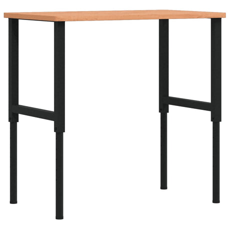 Vidaxl werkbank rechthoekig 100x60x(71,5-98) cm massief beukenhout