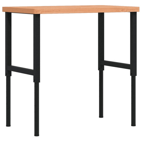 Vidaxl werkbank rechthoekig 100x60x(73-99,5) cm massief beukenhout