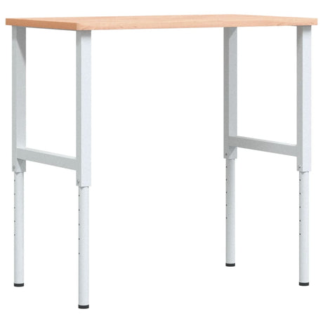 Vidaxl werkbank rechthoekig 100x60x(71,5-98) cm massief beukenhout