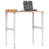 Vidaxl werkbank rechthoekig 100x60x(71,5-98) cm massief beukenhout