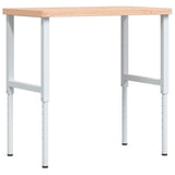 Vidaxl werkbank rechthoekig 100x60x(73-99,5) cm massief beukenhout