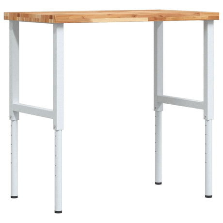 Vidaxl werkbank rechthoekig 100x60x(73-99,5) cm massief acaciahout