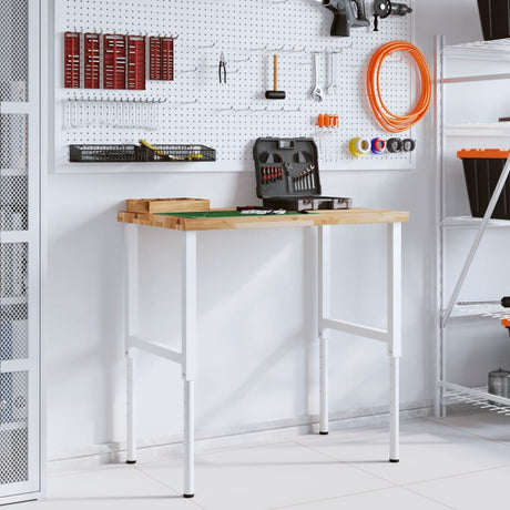 Vidaxl werkbank rechthoekig 100x60x(73-99,5) cm massief acaciahout