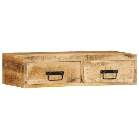 Vidaxl tv-meubel wandmontage 80x30x19 cm massief ruw mangohout
