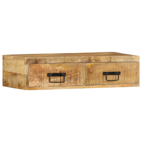 Vidaxl tv-meubel wandmontage 80x30x19 cm massief ruw mangohout