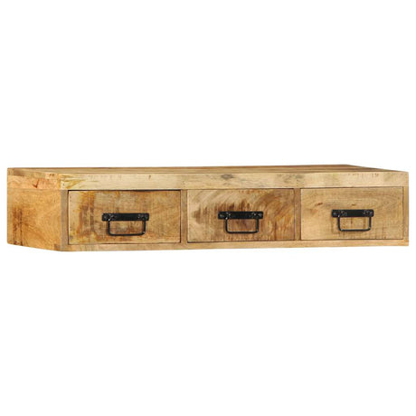 Vidaxl tv-meubel wandmontage 100x30x19 cm massief ruw mangohout