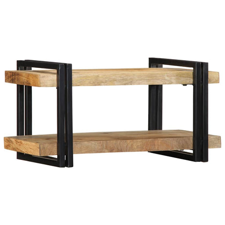 Vidaxl wandschap 70x33x35 cm massief ruw mangohout
