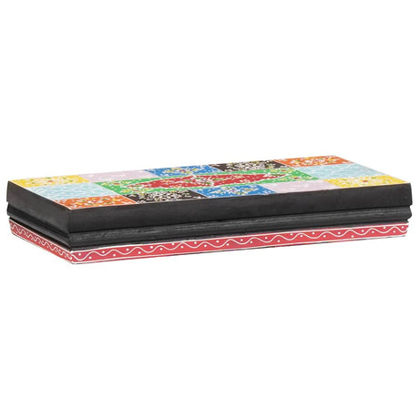Vidaxl wandschappen 3 st multikleur 100 x 20 x 6 cm massief mango hout