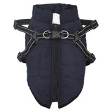 Vidaxl hondenjas met harnas waterdicht reflecterend marineblauw l24