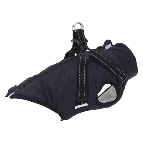 Vidaxl hondenjas met harnas waterdicht reflecterend marineblauw l40