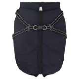 Vidaxl hondenjas met harnas waterdicht reflecterend marineblauw l44