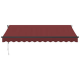 Vidaxl luifel automatisch uittrekbaar met led's 350x250 cm bordeaux