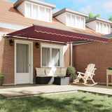 Vidaxl luifel handmatig uittrekbaar 400x300 cm bordeauxrood