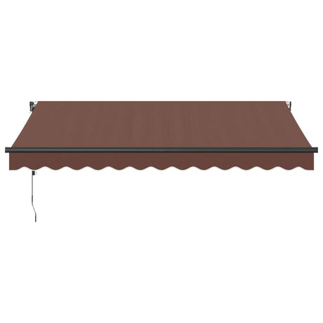 Vidaxl luifel automatisch uittrekbaar met led's 350x250 cm bruin