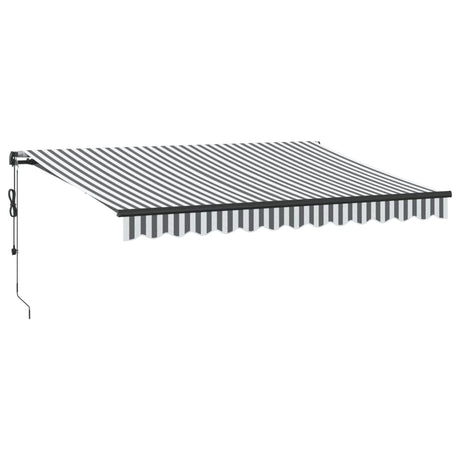 Vidaxl luifel automatisch uittrekbaar led 350x250 cm antraciet en wit