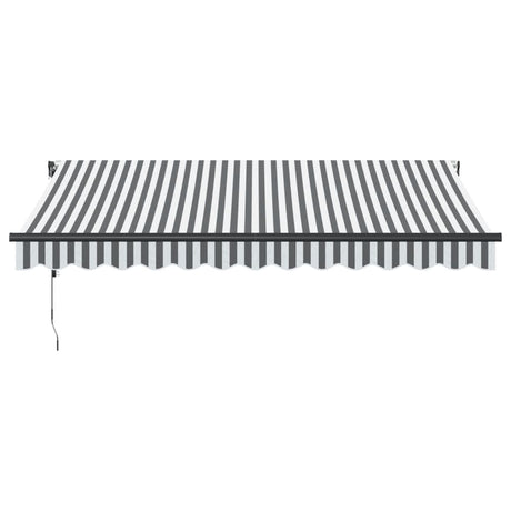 Vidaxl luifel automatisch uittrekbaar led 350x250 cm antraciet en wit