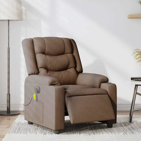 Vidaxl massagestoel elektrisch verstelbaar stof bruin