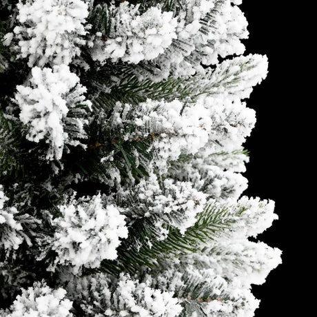 Vidaxl kunstkerstboom met sneeuw smal 150 cm pvc en pe