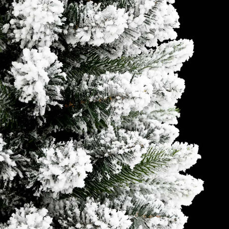 Vidaxl kunstkerstboom met sneeuw smal 180 cm pvc en pe