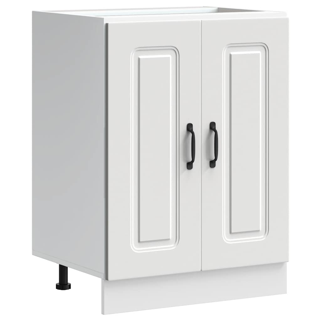 Vidaxl spoelbakonderkast kalmar 60x46x81,5 cm bewerkt hout wit
