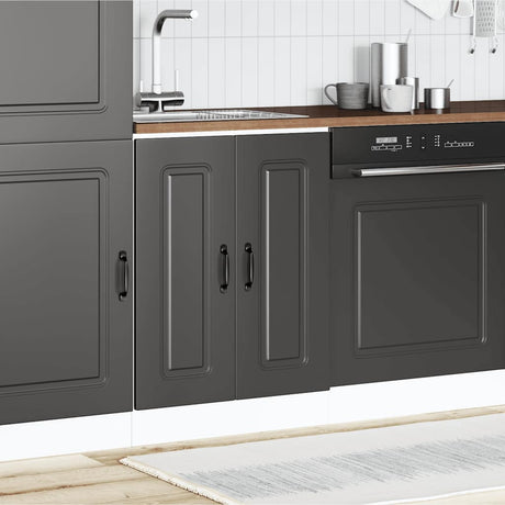 Vidaxl spoelbakonderkast kalmar 60x46x81,5 cm bewerkt hout zwart