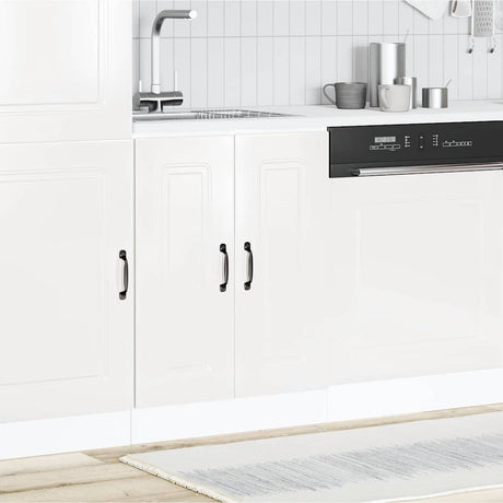 Vidaxl spoelbakonderkast kalmar 60x46x81,5cm bewerkt hout hoogglanswit
