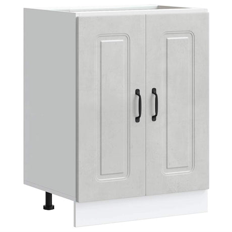 Vidaxl spoelbakonderkast kalmar 60x46x81,5 cm bewerkt hout betongrijs