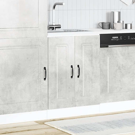 Vidaxl spoelbakonderkast kalmar 60x46x81,5 cm bewerkt hout betongrijs