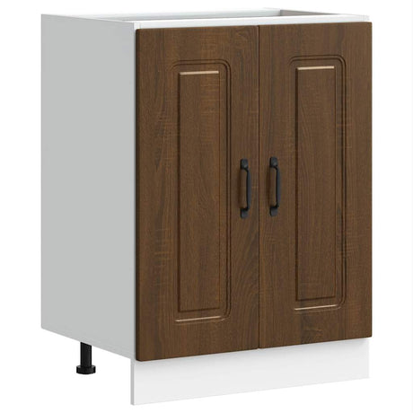 Vidaxl spoelbakonderkast kalmar 60x46x81,5 cm hout bruin eikenkleurig