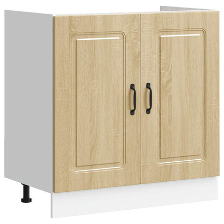 Vidaxl spoelbakonderkast kalmar 80x46x81,5cm bewerkt hout sonoma eiken