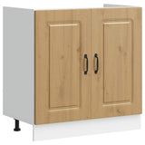 Vidaxl spoelbakonderkast kalmar 80x46x81,5 cm hout artisanaal eiken