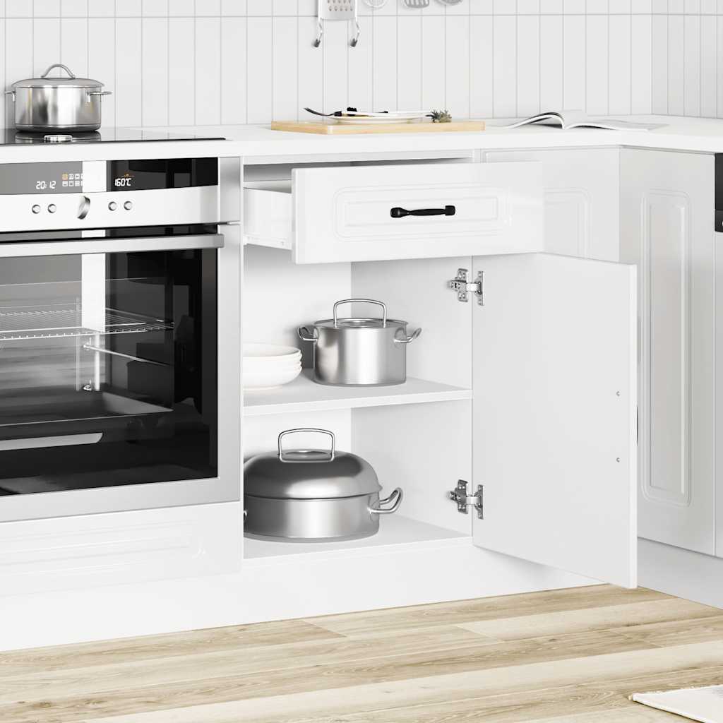 Vidaxl onderkast kalmar bewerkt hout hoogglans wit