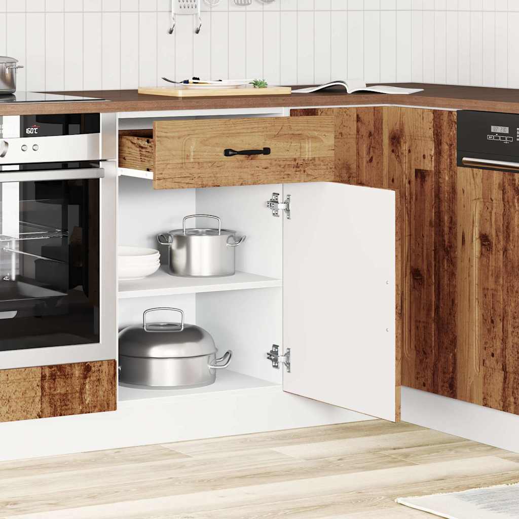Vidaxl onderkast kalmar bewerkt hout oud houtkleurig